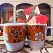 画像2: Vintage flower pattern stacking mugs  B