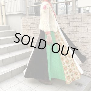 画像: Vintage patchwork long skirt