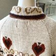 画像11: Vintage heart pattern knit poncho