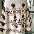 画像10: Vintage heart pattern knit poncho