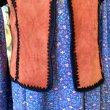 画像9: Vintage flower stamp suede&knit vest