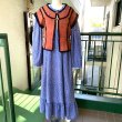 画像2: Vintage flower stamp suede&knit vest