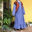 画像10: Vintage flower stamp suede&knit vest