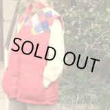 画像: Vintage patchwork pattern down vest