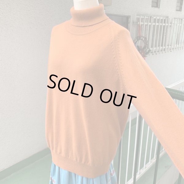 画像2: Vintage orange high neck knit sweater