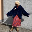 画像8: Vintage navy eco fur jacket