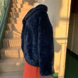 画像12: Vintage navy eco fur jacket