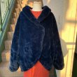 画像7: Vintage navy eco fur jacket