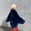 画像5: Vintage navy eco fur jacket