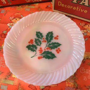 画像: Vintage Termocrisa christmas dessert plate