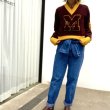 画像1: 50'S Lettered knit sweater