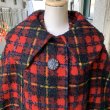 画像3: Vintage Design Plaid collared poncho