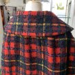 画像10: Vintage Design Plaid collared poncho