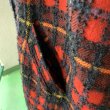 画像8: Vintage Design Plaid collared poncho