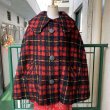 画像2: Vintage Design Plaid collared poncho