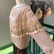 画像7: Vintage flower lace&satin ruffles top