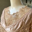 画像6: Vintage flower lace&satin ruffles top