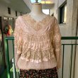 画像14: Vintage flower lace&satin ruffles top