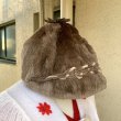 画像3: Vintage suede lace decoration fur hat