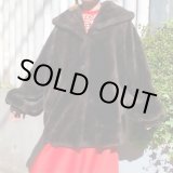 画像: Vintage dark brown eco fur coat