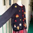 画像5: Vintage sequins&beads decoration patch cotton cardigan