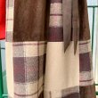 画像3: Vintage plaid&velor patchwork long skirt