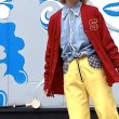 画像1: Vintage light yellow ginghamcheck pants