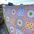 画像11: Big size Vintage flower pattern circular cloth with fringes