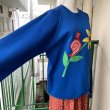 画像4: Vintage flower&snail patchwork sweat