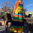 画像1: Vintage Hawaiian rainbow color halter neck dress