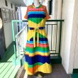 画像3: Vintage Hawaiian rainbow color halter neck dress