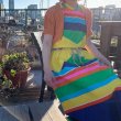 画像2: Vintage Hawaiian rainbow color halter neck dress