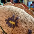 画像2: Vintage flower pattern cotton knit cushion