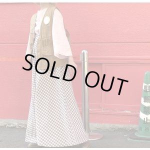 画像: Vintage gingham check long skirt