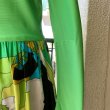 画像7: Vintage light green flower printed long sleeve dress