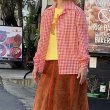 画像1: Vintage checkered blouse