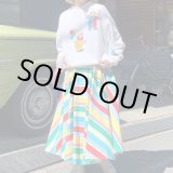 画像: Vintage colorful multi border skirt