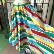 画像6: Vintage colorful multi border skirt