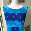 画像4: Vintage blue flower printed Hawaiian sleeveless dress