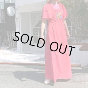 画像: Vintage flower embroidery long dress