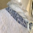 画像6: Vintage light blue flower lace long gown