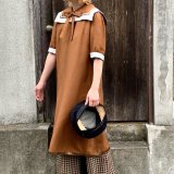 画像: Vintage sailor color short sleeve dress