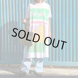 画像: 70'S〜80'S Vintage Garfield printed long tee dress