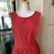 画像3: Vintage pindot pattern ruffle pocket sleeveless long dress