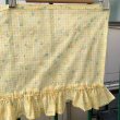 画像9: Vintage ye checkered flower flocky printed cafe curtain