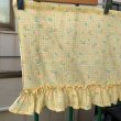 画像5: Vintage ye checkered flower flocky printed cafe curtain