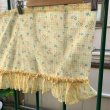 画像2: Vintage ye checkered flower flocky printed cafe curtain