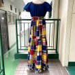 画像13: (SALE)Vintage Sears plaid patchwork pattern long dress