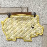 画像: Vintage pig ye checkered quilting mat  A