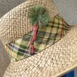 画像4: Vintage plaid ribbon straw hat